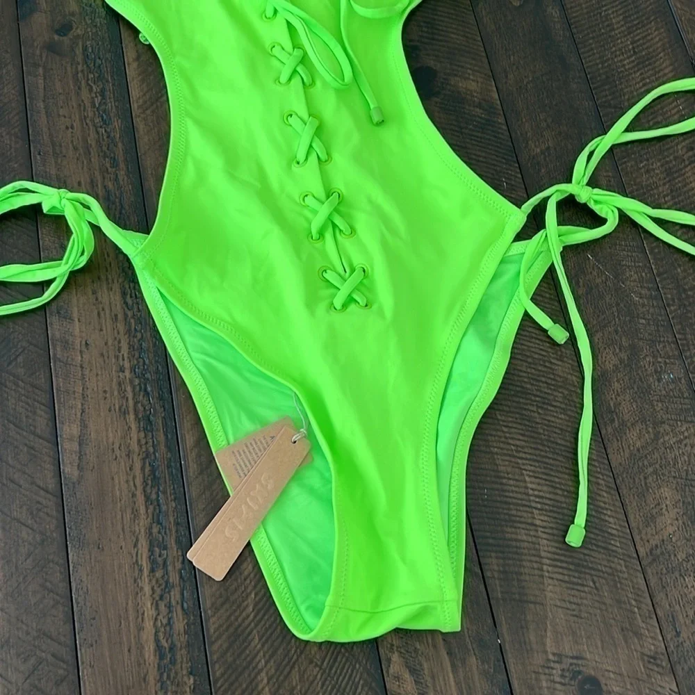 Skims Lace Up Monokini Recycled Swim